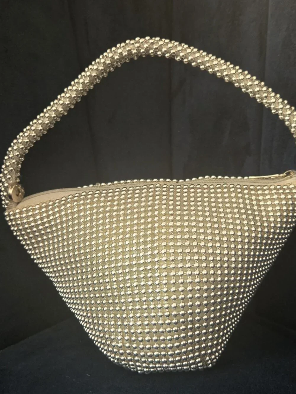 2 Chic metallic beaded mini handbag - DISCONTINUED